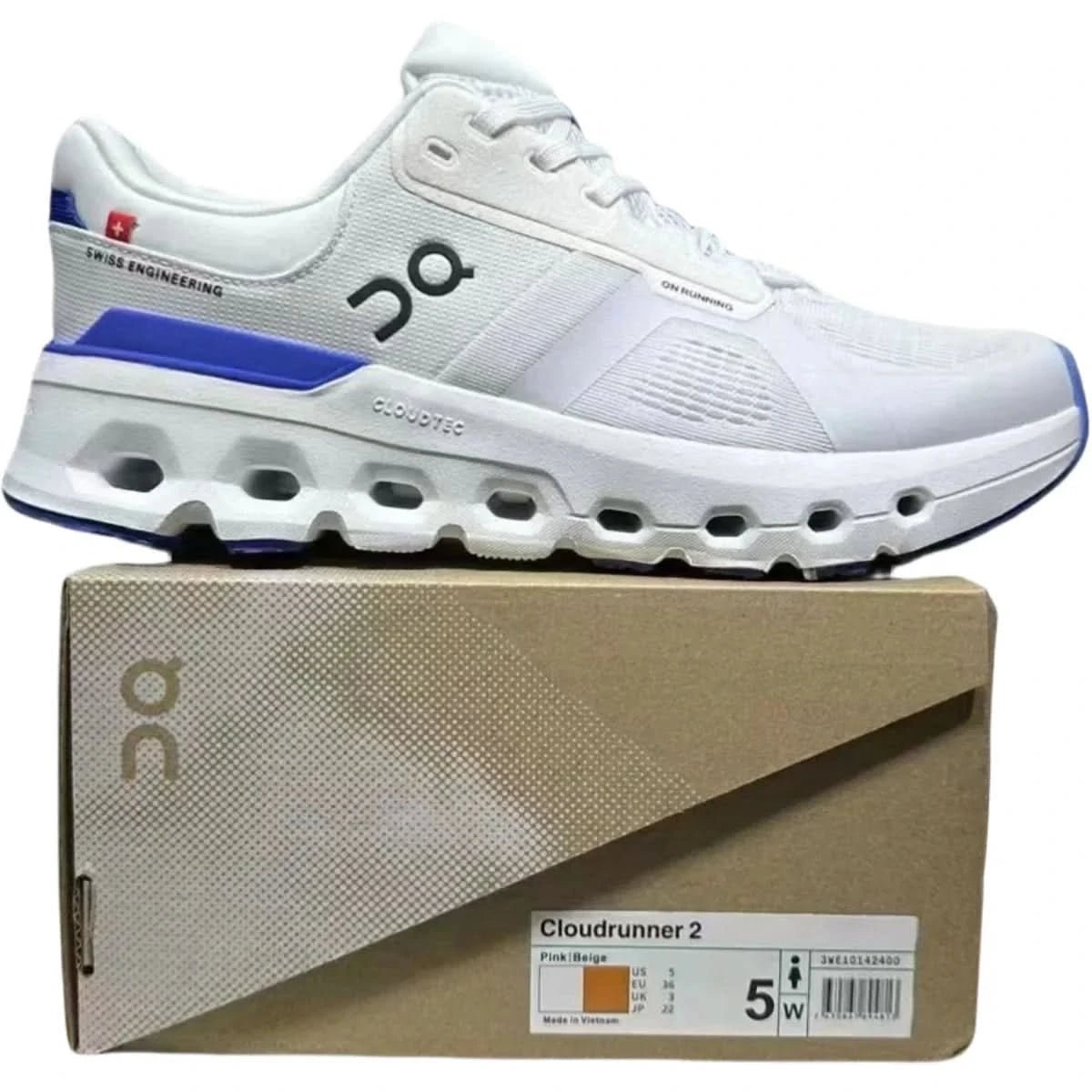 On Cloudrunner 2 Men's White/Blue - Onsrunners
