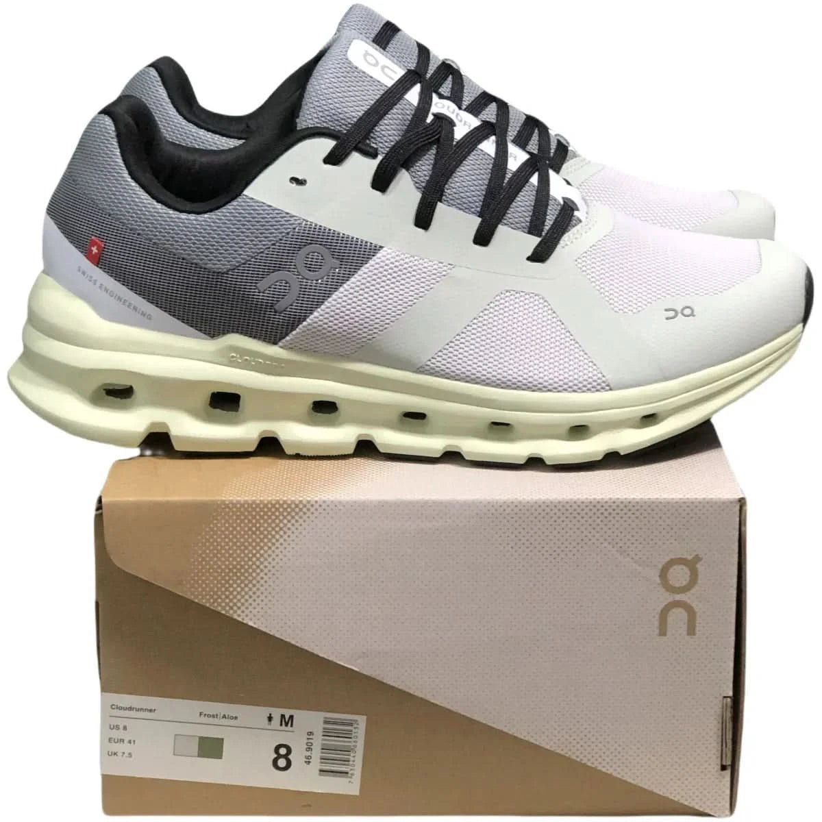 On Cloudrunner Men's Frost/Aloe - Onsrunners