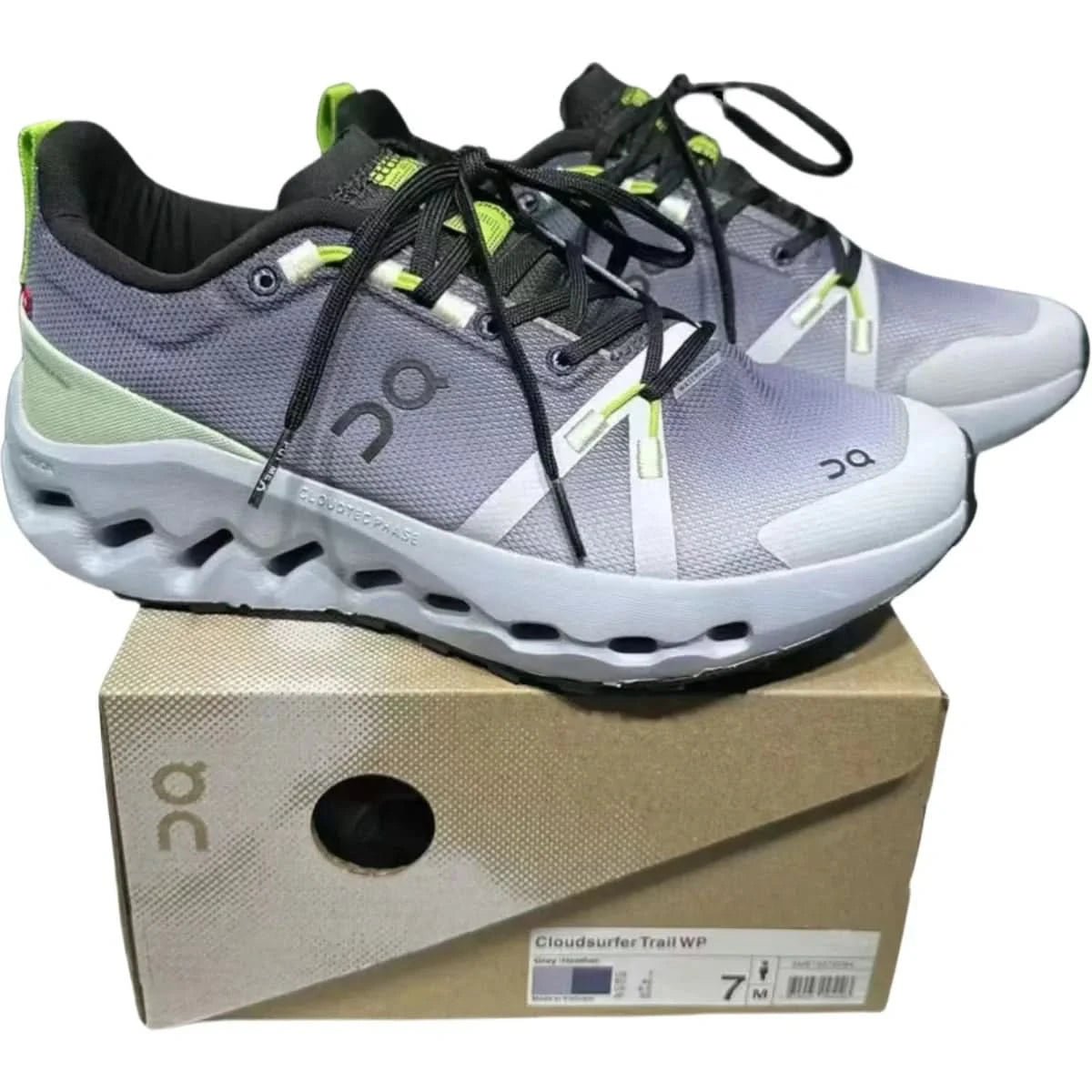 On Cloudsurfer Trail Waterproof Women's Black/Heather - Onsrunners