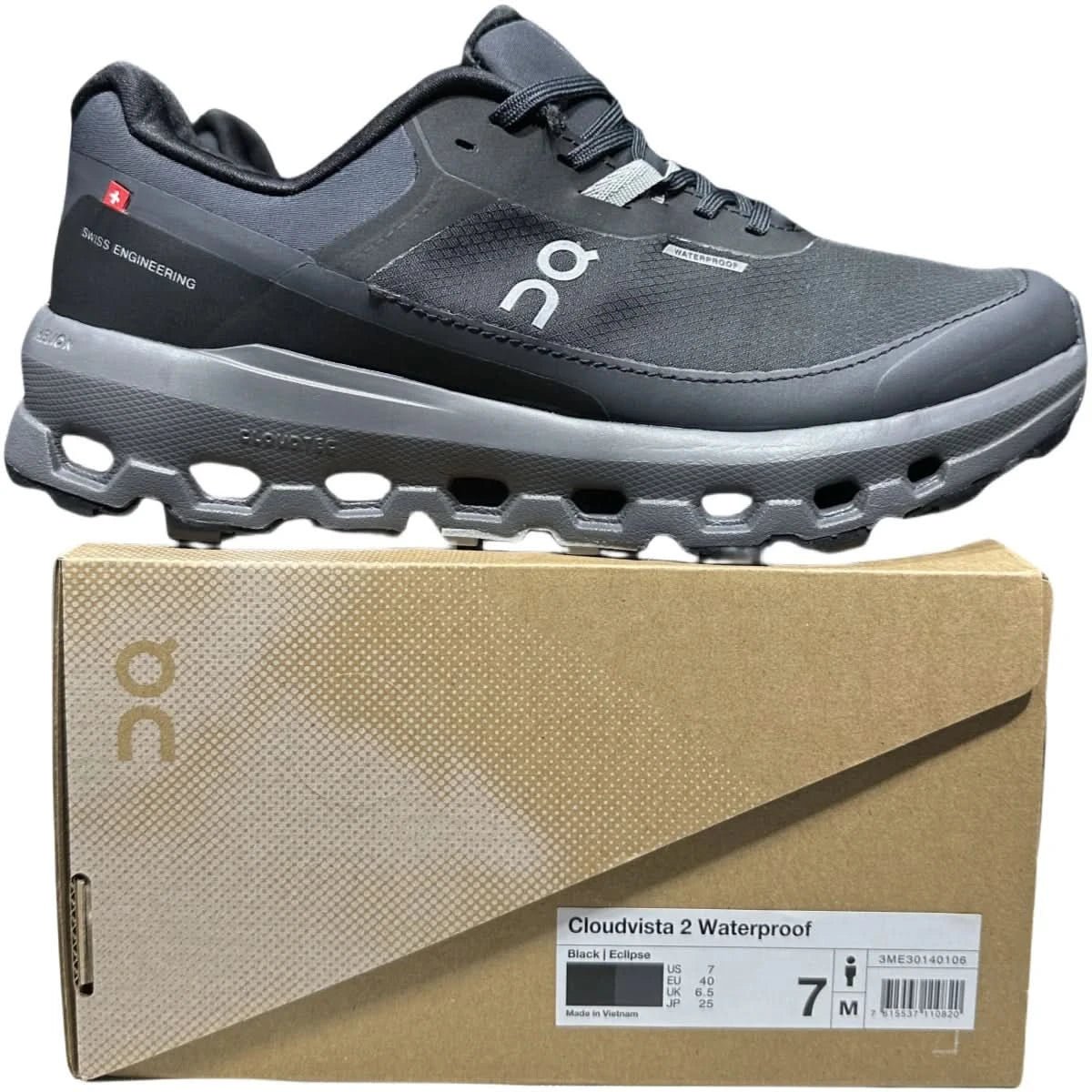 On Cloudvista 2 Waterproof Men's Black - Onsrunners
