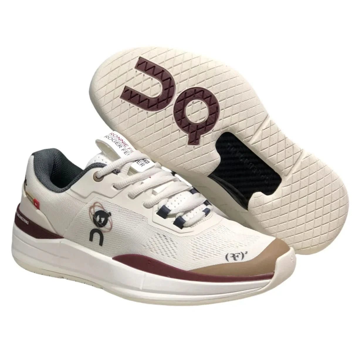 On The Roger Pro Men's Beige/Burgundy - Onsrunners