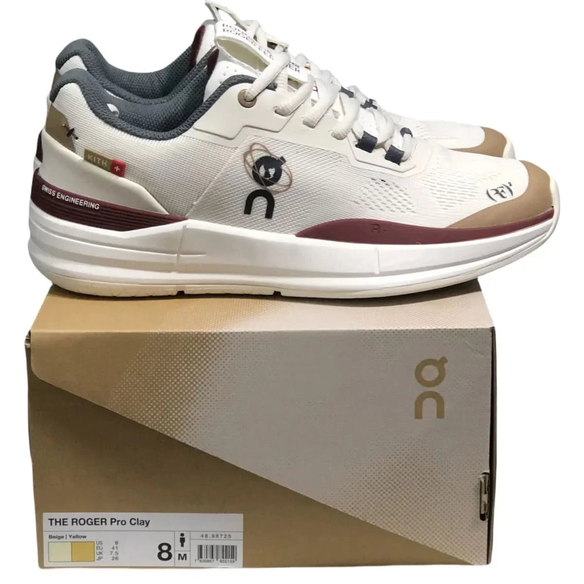On The Roger Pro Women's Beige/Burgundy - Onsrunners