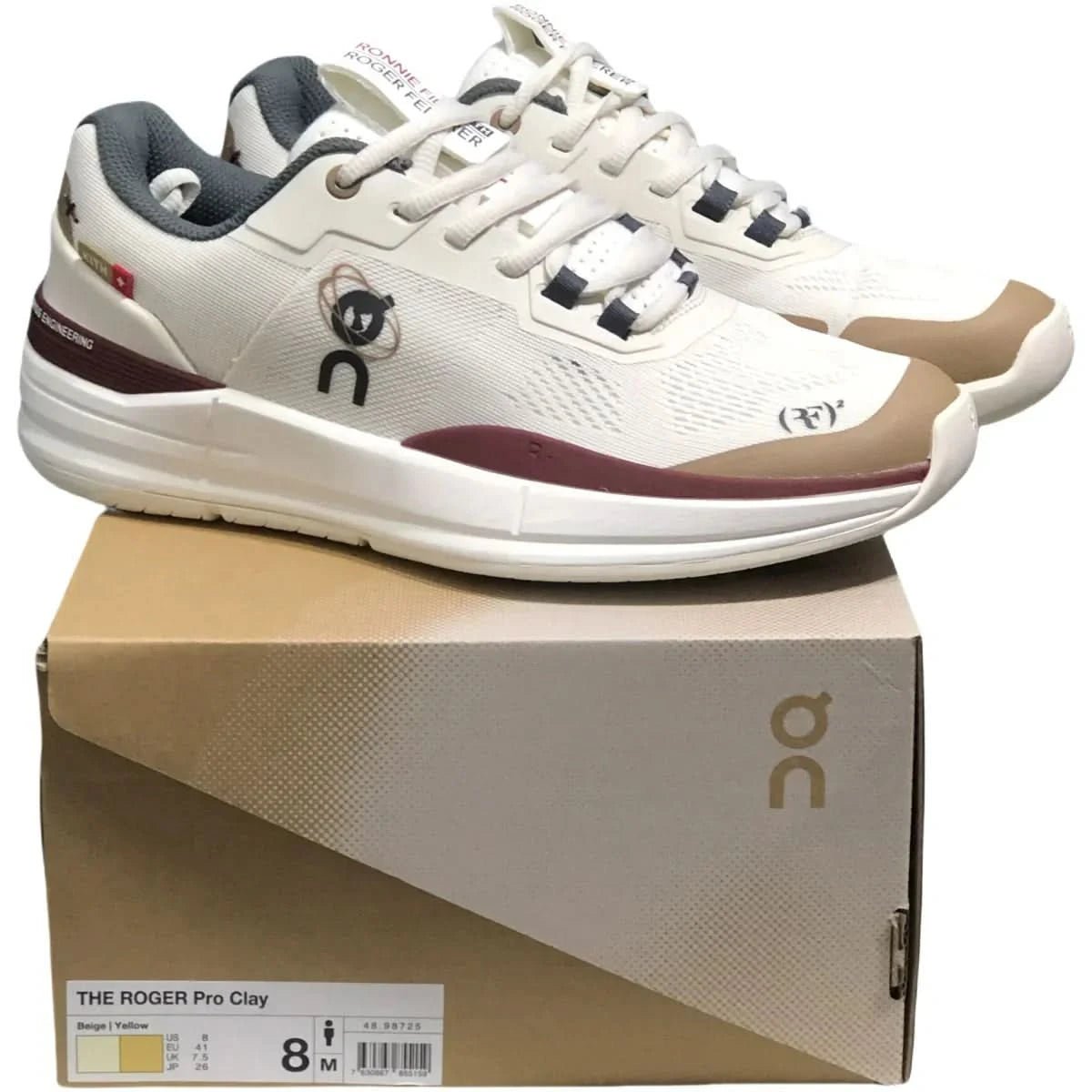 On The Roger Pro Women's Beige/Burgundy - Onsrunners